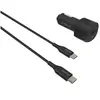 Image de Chargeur Voiture Allume cigare PD USB-C 18W avec Câble USB-C vers USB-C 13M Greene Noir