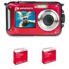 Image de AGFA PHOTO Realishot WP8000 + 2 Batteries - Appareil Photo Numerique Etanche, 3m/10, 24 MP, Video Full HD, Double ecran LCD, Zoom Digital 16x,