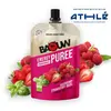 Image de Purée énergétique Framboise-Fraise-Basilic Baouw Rouge 90 g U-PU-UN-FRA