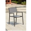Image de Lot de 4 chaise exterieur empilable non pliable H. 85 cm en aluminium gris