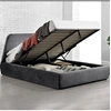 Image de Norka - Lit coffre - 140x190 cm - Velours gris