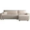 Image de Canape droit beige en velours 77 x 140 x 85 cm