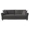 Image de Canape droit 4 places en lin gris 87 x 212 x 87 cm