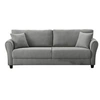 Image de Canapé droit en tissu 4 places gris clair LUCERNE