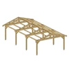 Image de Carport deux pentes - 550cm x 1050cm - PIN DOUGLAS - surface 57,75 m²