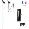 Image de Guidetti - Platinium Neo Pulse Race - Bâtons trail Turquoise / Rose - 125 cm