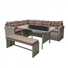 Image de Gris moorea resine tressee Ensembles canapes. fauteuils et tables de jardin 8 personnes 67 x 167 x 74 4 pieces