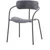 Image de Lot de 4 chaise H. 77 cm non pliable en polypropylene interieur gris