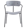 Image de Lot de 4 chaise en polypropylene non pliable interieur H. 77 cm gris