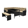 Image de Ensembles canapes. fauteuils et tables de jardin moorea resine tressee gris 4 pieces 67 x 177 x 74 8 personnes