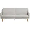 Image de Canape droit 3 places en polyester gris 82 x 185 x 82 cm