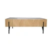 Image de Table basse en bois clair avec 2 grands tiroirs SEQUOIA