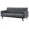 Image de Canape droit 3 places en polyester gris 85 x 188 x 80 cm