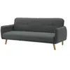 Image de Canapé scandinave convertible 3 places en tissu gris foncé NORA
