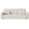Image de Canape droit 3 places en velours beige 89 x 213 x 79 cm