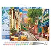 Image de Figured'Art Peinture par Numéro Adulte avec Cadre Ruelle à paris - Activité Manuelle Kit de Loisir Créatif DIY Numéro d'Art Complet - 40x50cm toile tendue sur châssis en occasion ou reconditionné
