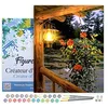 Image de Figured'Art Peinture par Numéro Adulte avec Cadre Lanterne sous le porche - Activité Manuelle Kit de Loisir Créatif DIY Numéro d'Art Complet - 40x50cm toile tendue sur châssis en occasion ou reconditionné