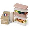 Image de monbento - Bento box MB Original Moka - Boîte Repas à Compartiments - Lunch box Hermétique 2 étages - Idéal pour Travail/Ecole - Sans BPA - Durable et Sûr - Made In France - Rose en occasion ou reconditionné