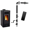 Image de Poêle à granulés étanche Anita 11,6 kW Noir + Kit d'installation