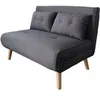 Image de Canape droit 2 places en tissu gris 80 x 120 x 79 cm