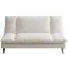Image de Canape droit 3 places en velours beige 85 x 188 x 92 cm