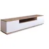 Image de Meuble TV blanc et bois 180cm TYRO