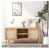 Image de Buffet avec portes effeffet cannage et 2 niches 120 cm CANGE