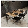 Image de Ensemble repas table et chaises industriel bois et noir SQUARE