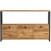 Image de Buffet 3 portes style industriel bois-noir DRAGOR