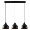 Image de Suspension en métal noir 3 ampoules LOUISE