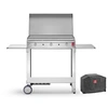 Image de Plancha CHEF 80 Lisse + Chariot Ouvert + Couvercle + Housse PLANET