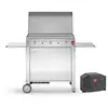Image de Plancha CHEF 80 Lisse + Chariot Fermé + Couvercle + Housse PLANET