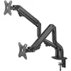 Image de Bras Articulés MT10 Support Double Ecran Fixation TV Ecran 17 Jusqu'à 34 Pouces pour Bureau Fixation VESA 2x8kG