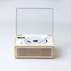 Image de Lecteur CD radio FM Bluetooth rechargeable style rétro bois clair