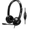 Image de Casque avec micro Casque micro filaire double jack 3.5mm micro pivotant arceau réglable Noir