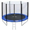 Image de Pack Premium Trampoline 245cm réversible bleu / vert CANBERRA + filet, échelle, bâche et kit d'ancrage