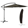 Image de Parasol déporté OAHU rond 3m de diamètre gris + housse