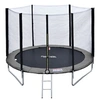 Image de Pack Premium Trampoline 245cm réversible gris / rose CANBERRA + filet, échelle, bâche et kit d'ancrage