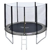 Image de Pack Premium Trampoline 305cm réversible gris / rose ADELAÏDE + filet, échelle, bâche et kit d'ancrage
