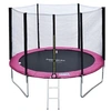 Image de Trampoline de Jardin ADELAÏDE rose / gris - 305cm - Filet, échelle, bâche et kit d'ancrage