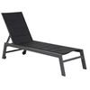 Image de Bain de soleil BARBADOS en textilène noir - aluminium gris anthracite