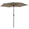 Image de Parasol droit HAPUNA rond 2,70m de diamètre taupe