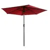 Image de Parasol droit HAPUNA rond 2,70m de diamètre rouge