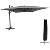 Image de Parasol déporté MOLOKAI rectangulaire 3x4m gris + housse
