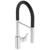 Image de Ideal Standard   Gusto Mitigeur de cuisine, Semi Pro, avec vaporisateur extractible et d'un double spray, bec pivotant à 360°, 6,1 l/min, facile à installer avec la fixation EasyFix+, Chrome en occasion ou reconditionné
