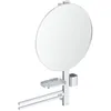 Image de Ideal Standard Alu+ Miroir de courtoisie, Combinaison d'accessoires L, avec Miroir cosmétique Ø 508 mm et étagères réglables, fabriqué à partir d'aluminium recyclé à 100%   Argent (640x145.5x817 mm) en occasion ou reconditionné