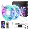 Image de 20M Ruban LED RGB Musique Bluetooth Bande LED RGB 12V, Contrôlé par APP, IR Télécommande et Contrôleur 28 Modes de Style