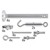 Image de Kit de montage de système câbles Support + renvoi d'angle Kit de 4 Chrome