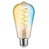 Image de Paulmann 29157 Filament 230V Smart Home Zigbee LED cylindrique ST64 E27 600lm 7,5W Tunable White gradable Doré ampoule en occasion ou reconditionné
