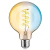 Image de Paulmann 29159 Filament 230V Smart Home Zigbee LED Globe G95 E27 600lm 7,5W Tunable White gradable Doré ampoule en occasion ou reconditionné